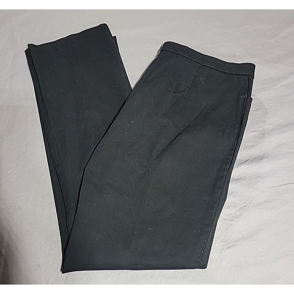 Tommy Hilfiger Black Slacks Dress Pants Stretch Flat Front Women’s size 12